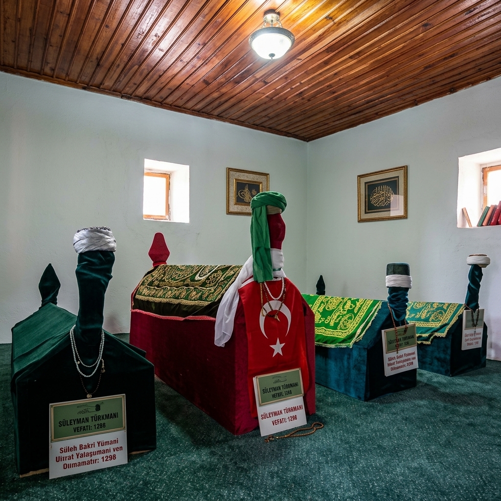 Kırşehir Süleyman Türkmani Türbesi iç mekanı